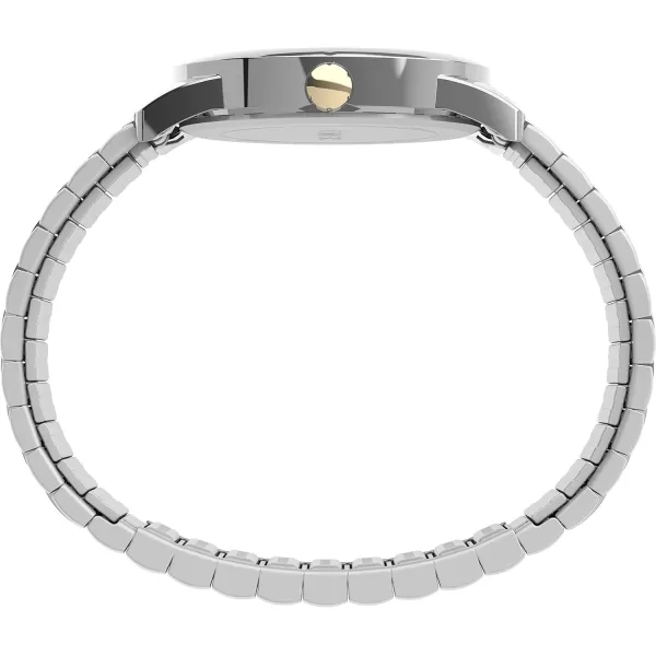 Timex Mens Easy Reader WatchSilverToneSilverToneBlack38mm