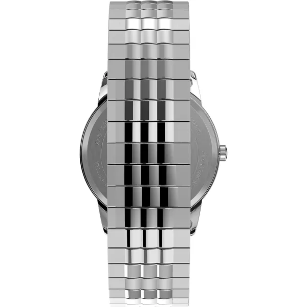 Timex Mens Easy Reader WatchSilverToneSilverToneBlue35mm