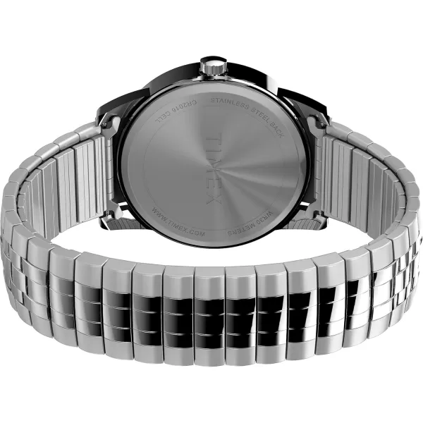 Timex Mens Easy Reader WatchSilverToneSilverToneBlue38mm
