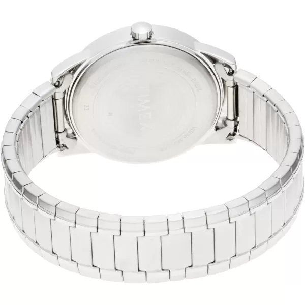 Timex Mens Easy Reader WatchSilverToneSilverToneWhiteA38mm