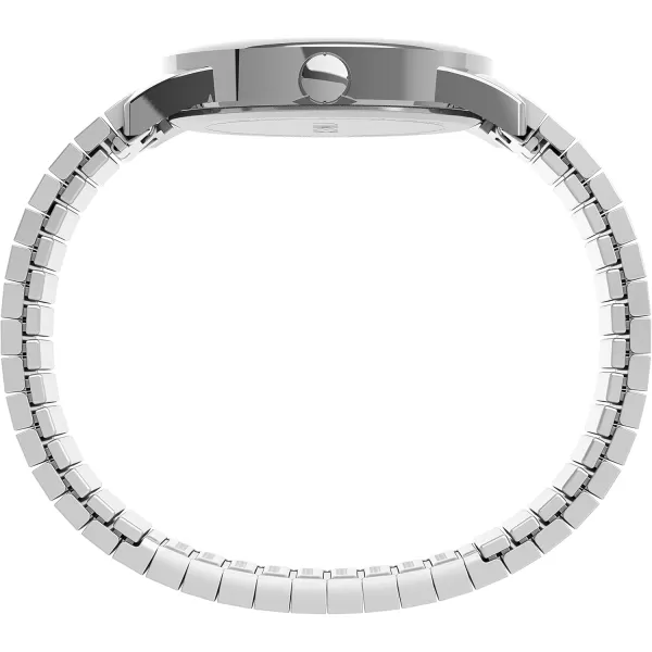Timex Mens Easy Reader WatchSilverToneSilverToneWhiteB38mm