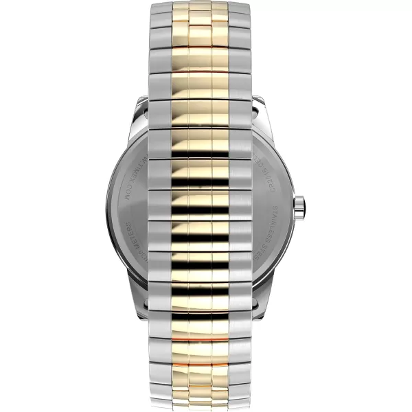 Timex Mens Easy Reader WatchTwoToneSilverToneBlack38mm