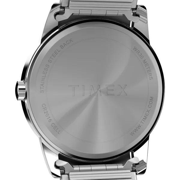 Timex Mens Easy Reader WatchTwoToneSilverToneBlack38mm