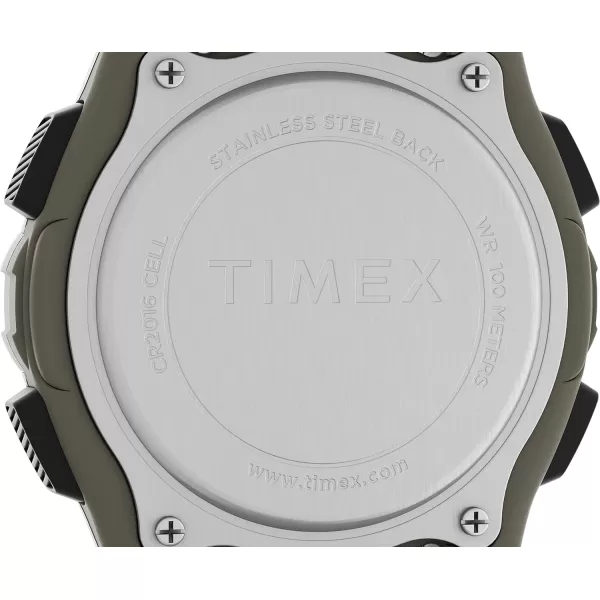Timex Mens Expedition 41mm Watch  Black Strap Digital Dial Green Case