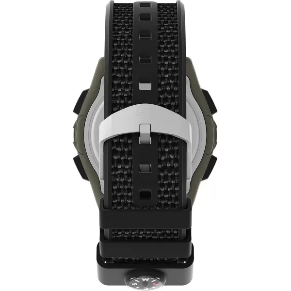 Timex Mens Expedition 41mm Watch  Black Strap Digital Dial Green Case