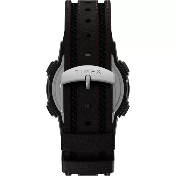 Timex Mens Expedition CAT 41mm Watch  Brown Strap Digital Dial Black Case