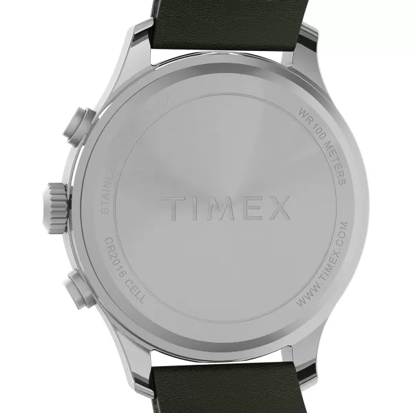 Timex Mens Expedition Field 43mm Watch  Brown Strap Black Dial Gunmetal CaseGreenBlackSilverTone