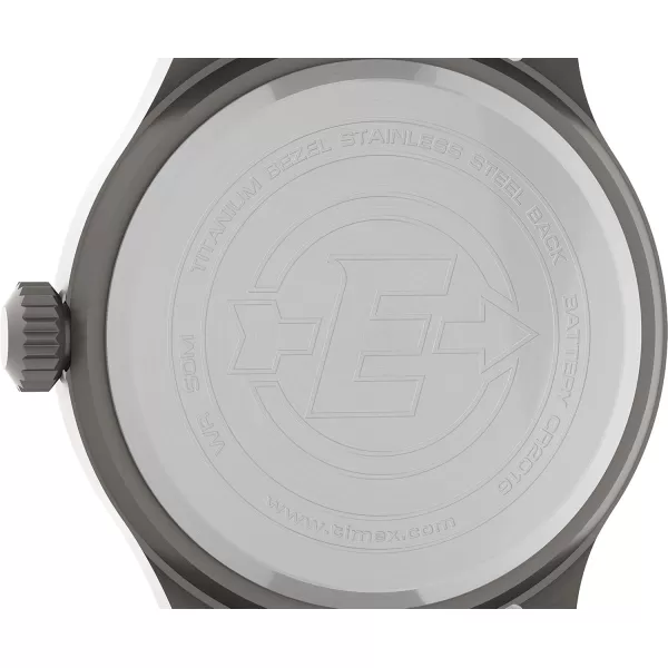 Timex Mens Expedition Scout 40mm Watch  Gray Case Black Dial with Brown Ecco DriTan Leather Strap
