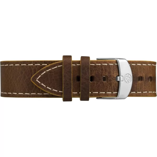 Timex Mens TW4B04300 Expedition Scout Chrono BrownNatural Leather Strap Watch