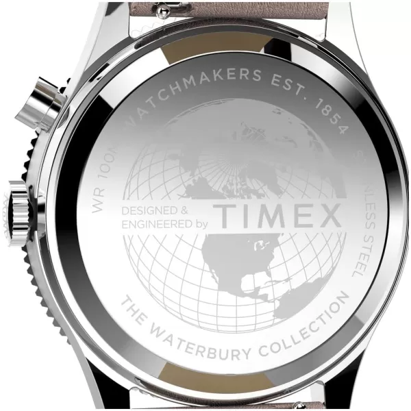 Timex Mens Waterbury 39mm WatchWhiteBlack