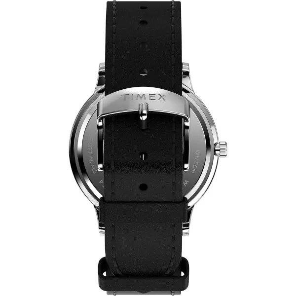 Timex Mens Waterbury Classic 40mm WatchBlackGrayStainless Steel