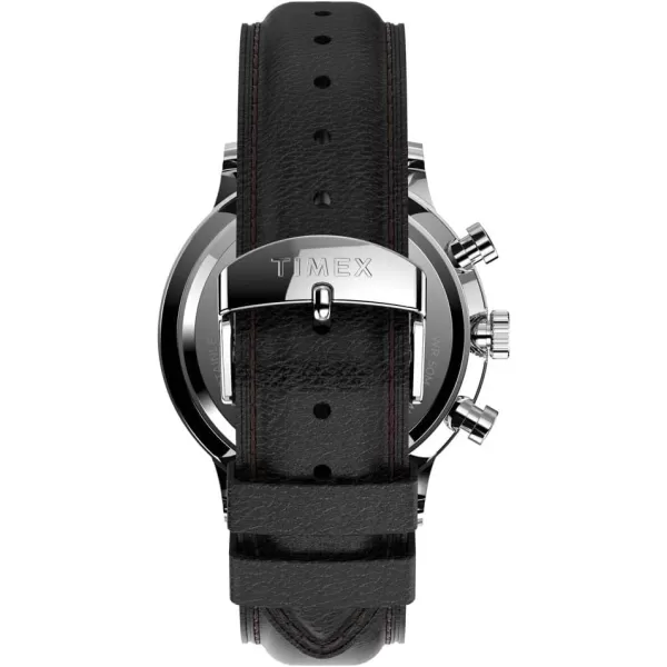 Timex Mens Waterbury Classic 40mm WatchBlackWhiteStainless SteelChrono