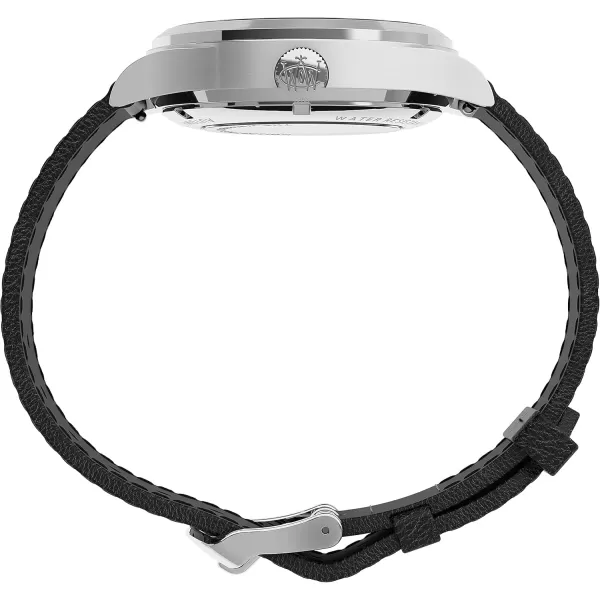 Timex Mens Waterbury Traditional Automatic DayDate 39mm WatchBlackSilver