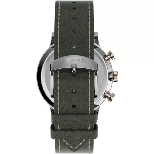 Timex Waterbury Classic Chronograph 40mm WatchDark GreenSilverTone