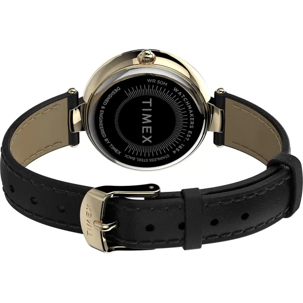 Timex Womens Adorn 32mm WatchBlackGold