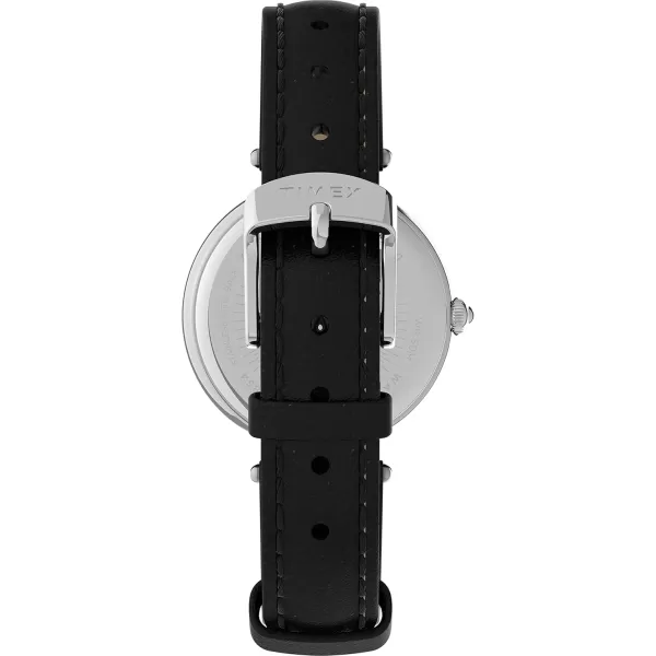 Timex Womens Adorn 32mm WatchBlackSilverToneSilverTone