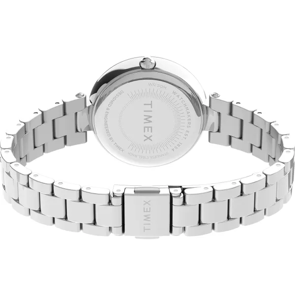 Timex Womens Adorn 32mm WatchSilverToneSilverToneSilverTone