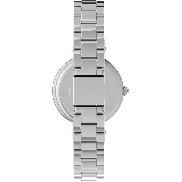 Timex Womens Adorn 32mm WatchSilverToneSilverToneSilverTone
