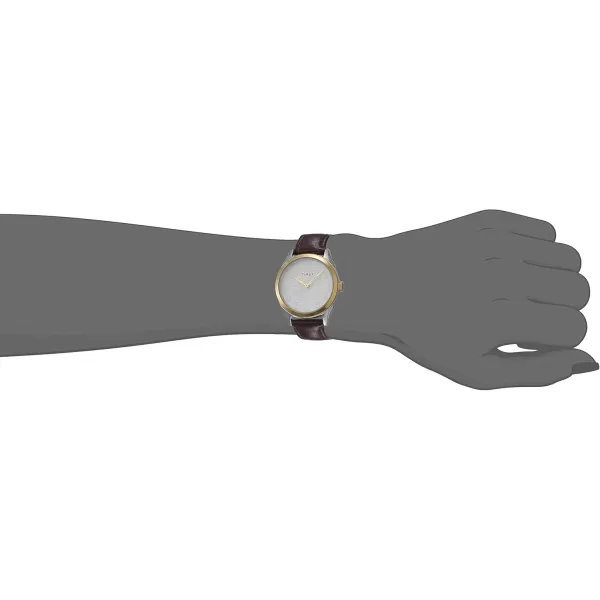 Timex Womens Briarwood WatchBrown CrocoTwoTone