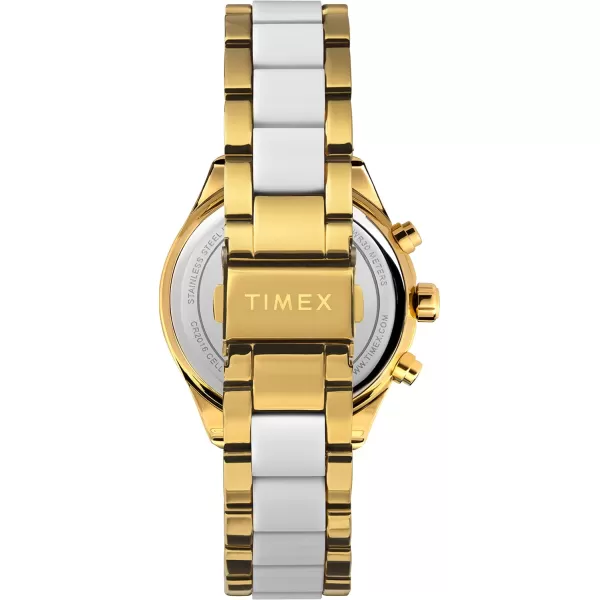Timex Womens Dress 38mm WatchGoldToneGoldToneGoldTone
