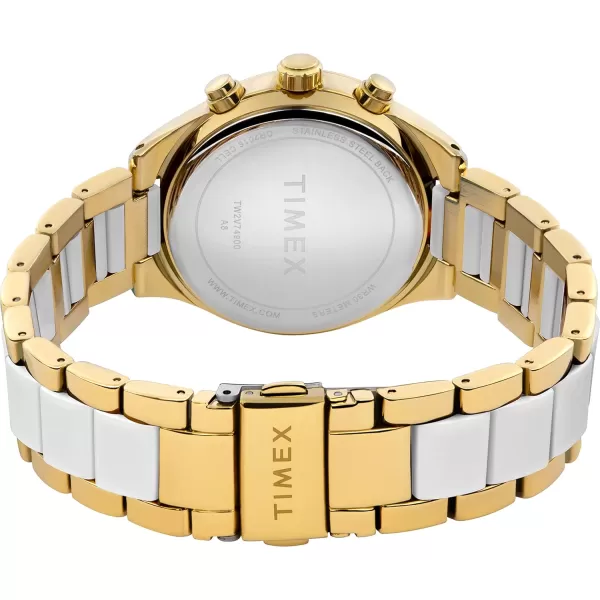 Timex Womens Dress 38mm WatchGoldToneGoldToneGoldTone