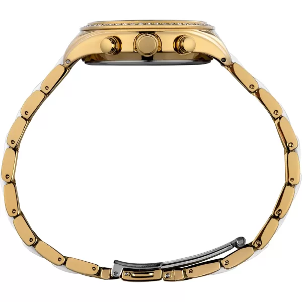 Timex Womens Dress 38mm WatchGoldToneGoldToneGoldTone