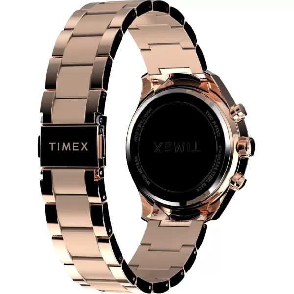 Timex Womens Dress 38mm WatchRose GoldToneBlackRose GoldTone