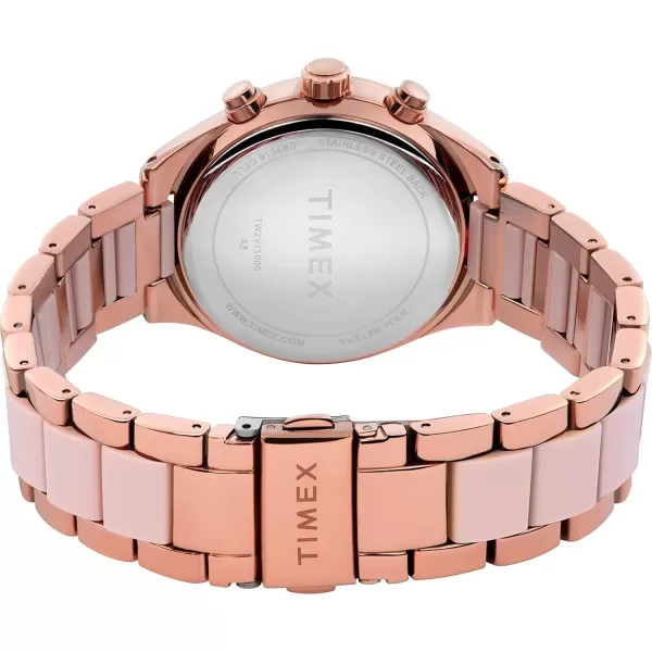 Timex Womens Dress 38mm WatchRose GoldToneRose GoldToneRose GoldTone