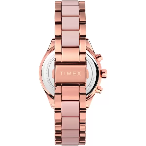 Timex Womens Dress 38mm WatchRose GoldToneRose GoldToneRose GoldTone