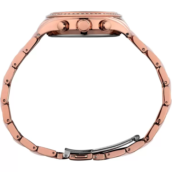 Timex Womens Dress 38mm WatchRose GoldToneRose GoldToneRose GoldTone