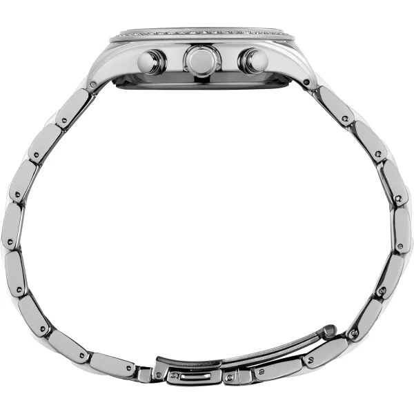 Timex Womens Dress 38mm WatchSilverToneSilverToneSilverTone
