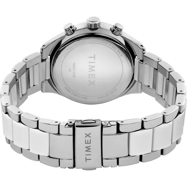 Timex Womens Dress 38mm WatchSilverToneSilverToneSilverTone