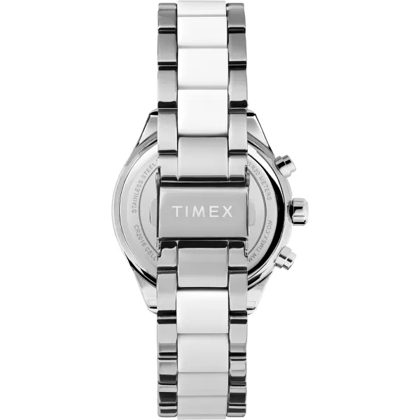 Timex Womens Dress 38mm WatchSilverToneSilverToneSilverTone