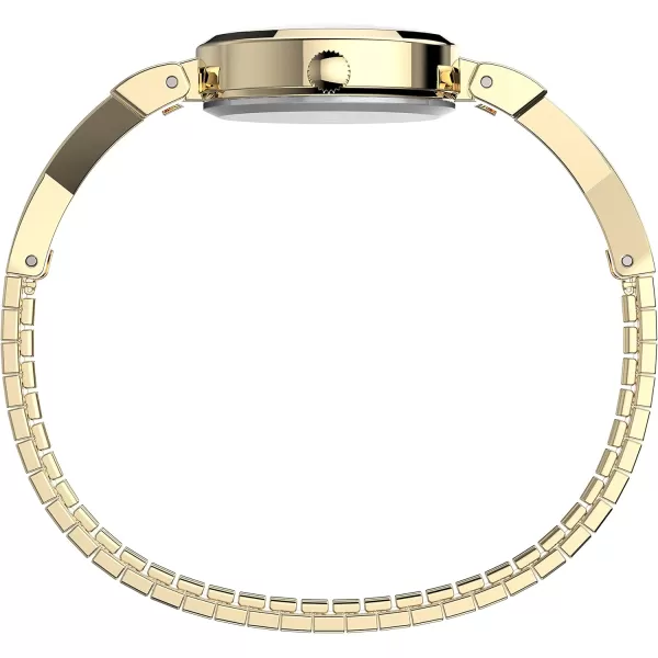 Timex Womens Dress Stretch Bangle 21mm WatchGoldToneMotherofPearl