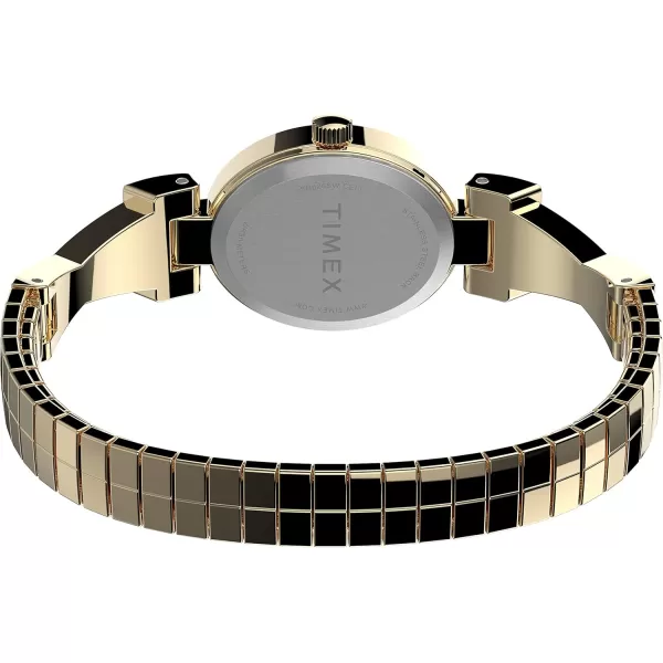 Timex Womens Dress Stretch Bangle 21mm WatchGoldToneMotherofPearl