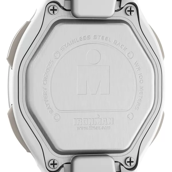 Timex Womens Ironman Transit 33mm Resin Strap WatchWhiteChrometone