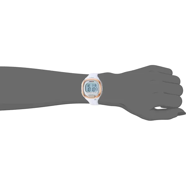 Timex Womens Ironman Transit 33mm Resin Strap WatchWhiteRose GoldTone