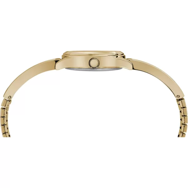 Timex Womens Stretch Bangle 25mm WatchBlueGoldTone