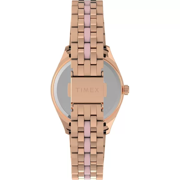 Timex Womens Waterbury Legacy Boyfriend 36mm WatchPinkGold