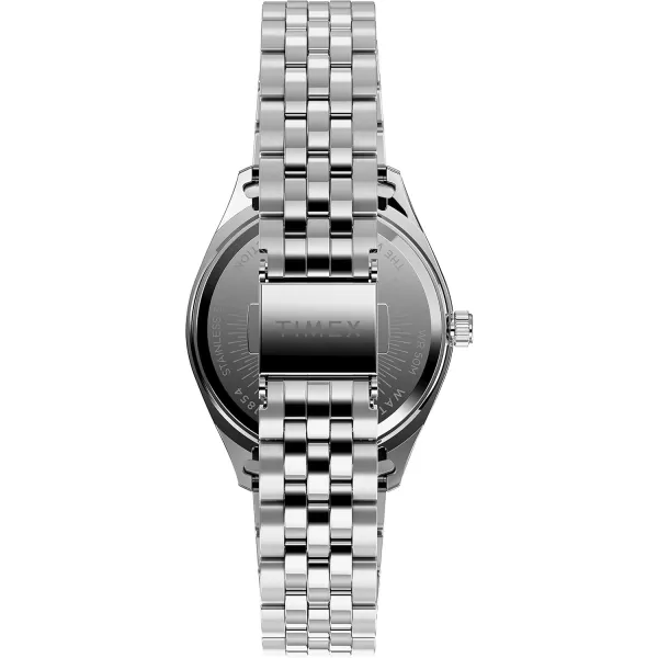 Timex Womens Waterbury Legacy Boyfriend 36mm WatchSilverWhite