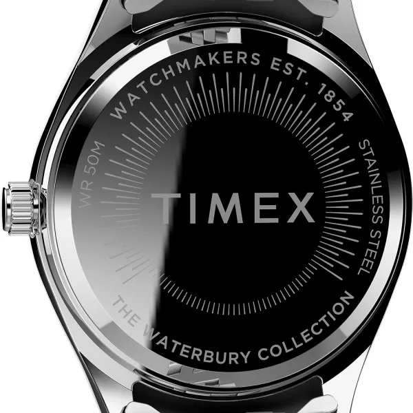 Timex Womens Waterbury Legacy Boyfriend 36mm WatchSilverWhite