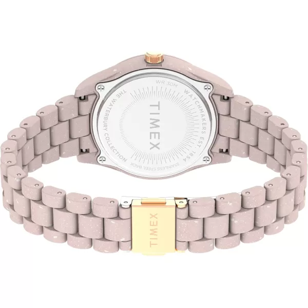 Timex Womens Waterbury Ocean Recycled Plastic 37mm WatchPink