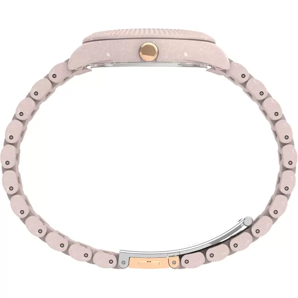 Timex Womens Waterbury Ocean Recycled Plastic 37mm WatchPink