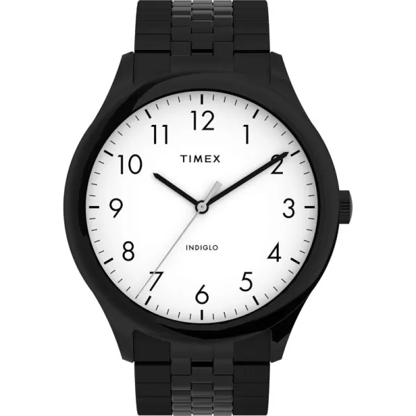 Timex Mens Modern Easy Reader 40mm WatchBlackWhite