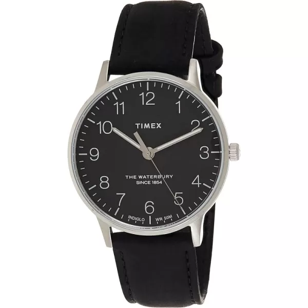 Timex Mens Waterbury Classic 40mm WatchBlackBlackStainless Steel