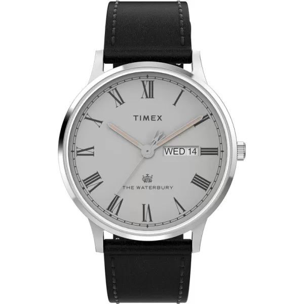 Timex Mens Waterbury Classic 40mm WatchBlackGrayStainless Steel