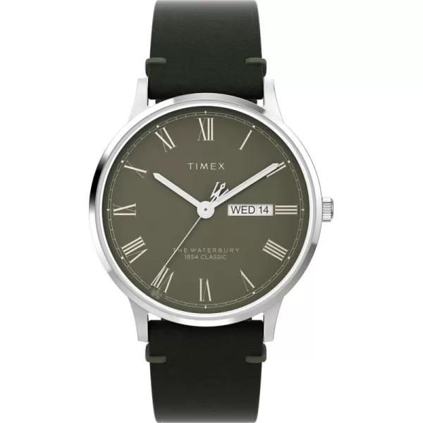 Timex Mens Waterbury Classic 40mm WatchGreenGreenStainless Steel