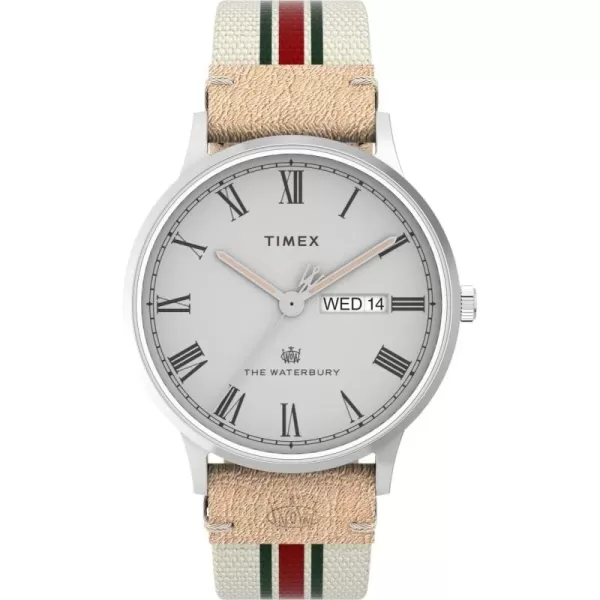 Timex Mens Waterbury Classic 40mm WatchWhiteGray