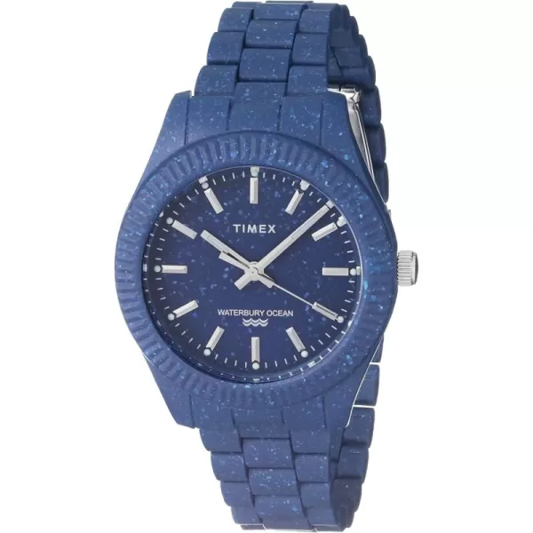 Timex Mens Waterbury Ocean Recycled Plastic 42mm WatchDark Blue