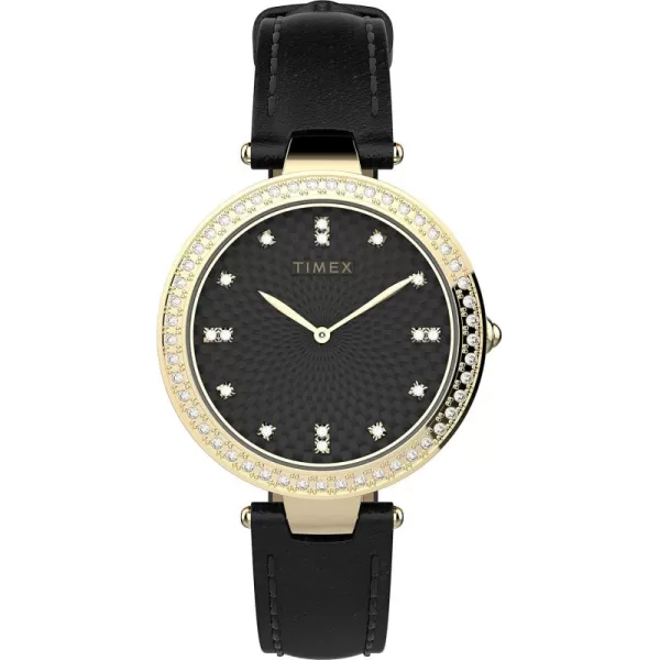 Timex Womens Adorn 32mm WatchBlackGold